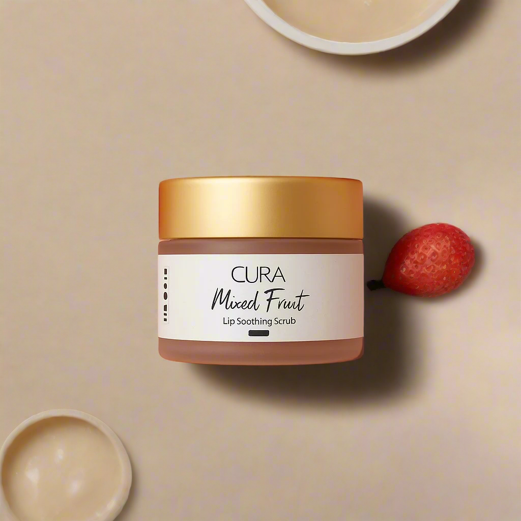 Juicy Lips, Naturally — With CURA Mixed Fruit Lip Scrub